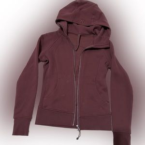 Lululemon, City Sweat Full-Zip Hoodie ,Size 4, Burgundy.